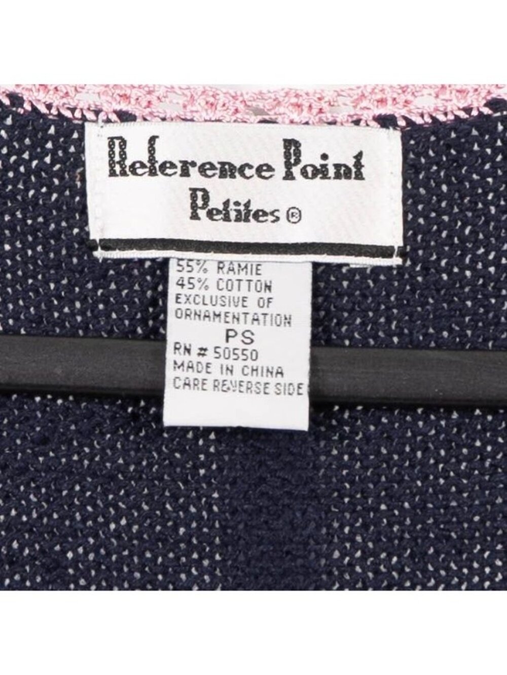 Floral Sweater Vest S Petite Navy Blue Pink Buttons 90s Grammacore Cottagecore - Picture 4 of 5